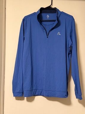 Rhoback Men's Solid Royal Blue Quarter-Zip Sweater